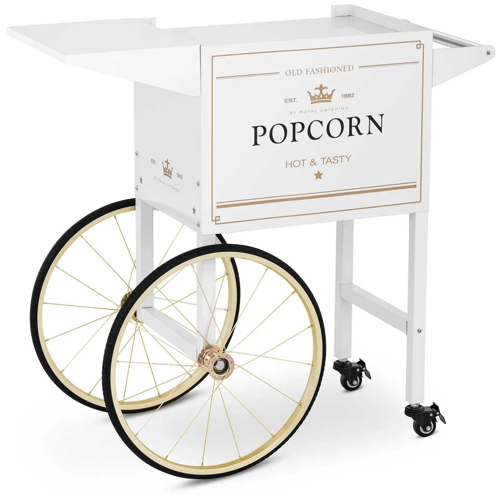 Chariot à popcorn - Coloris blanc et or