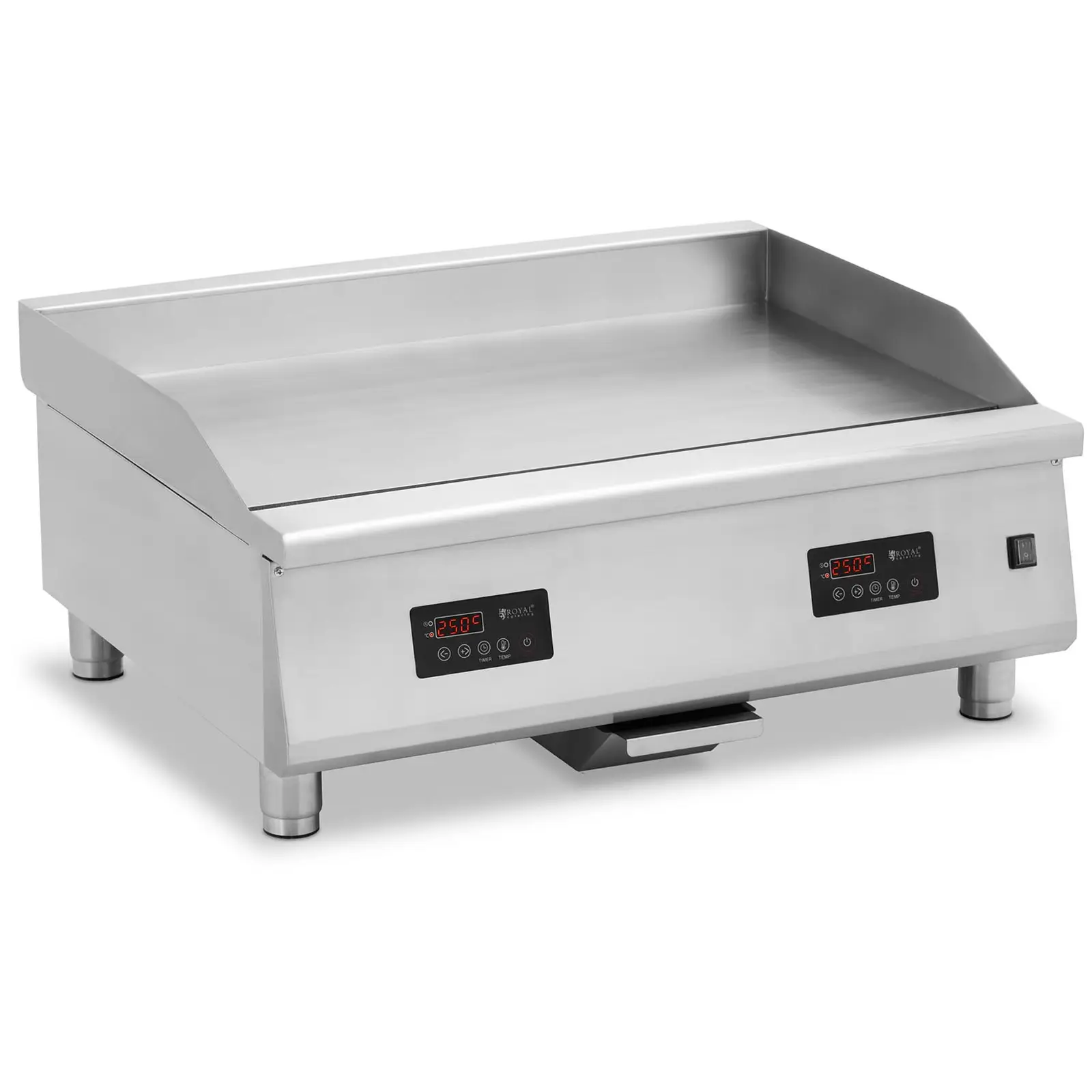 Grill de contact - 910 x 520 mm - lisse - 2 x 6000 W - Royal Catering