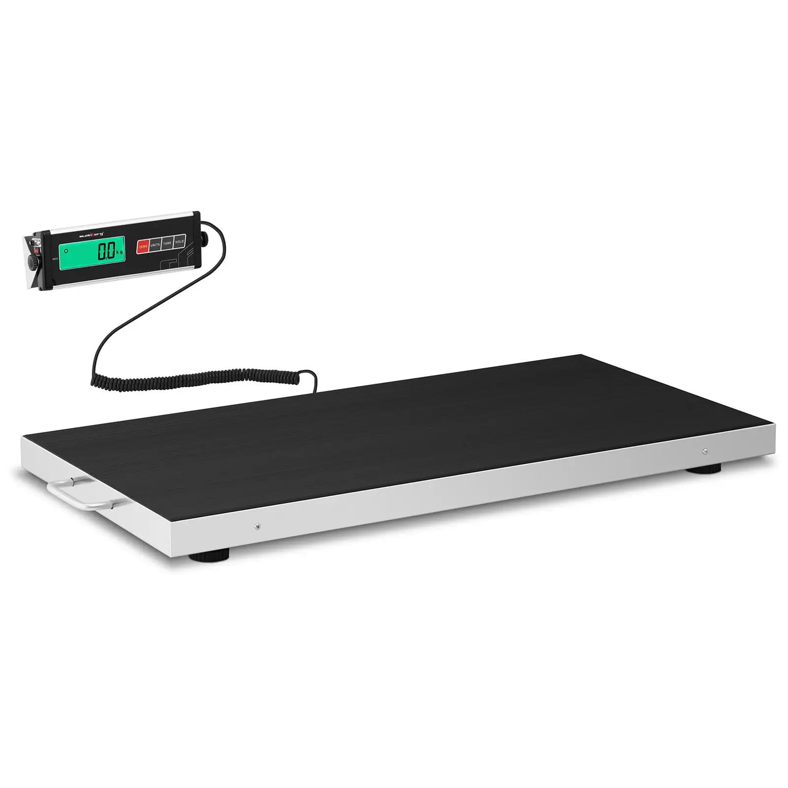 Balance au sol - 300 kg / 100 g - Tapis antidérapant - LCD