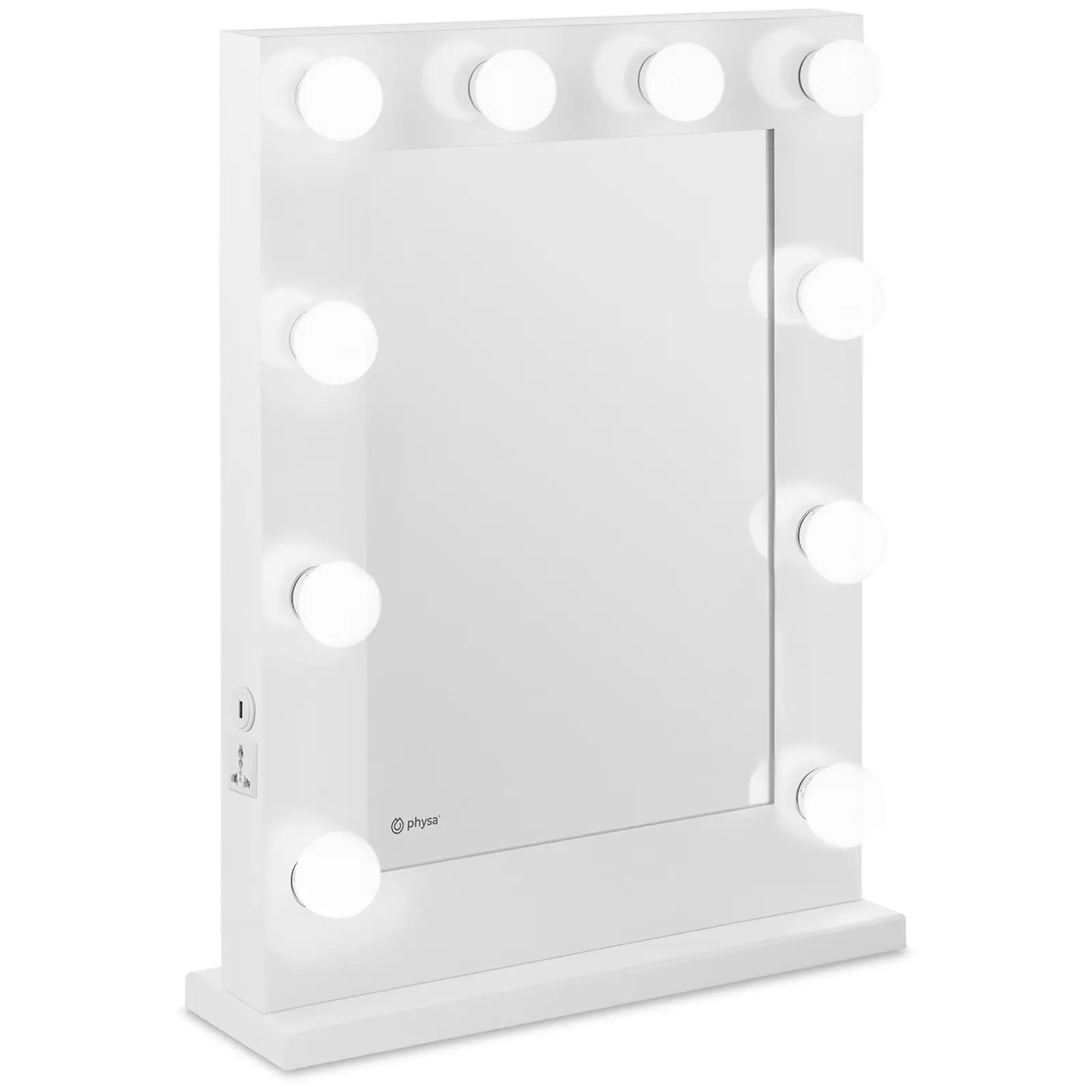 Miroir lumineux maquillage - Blanc - 10 LED - Rectangle