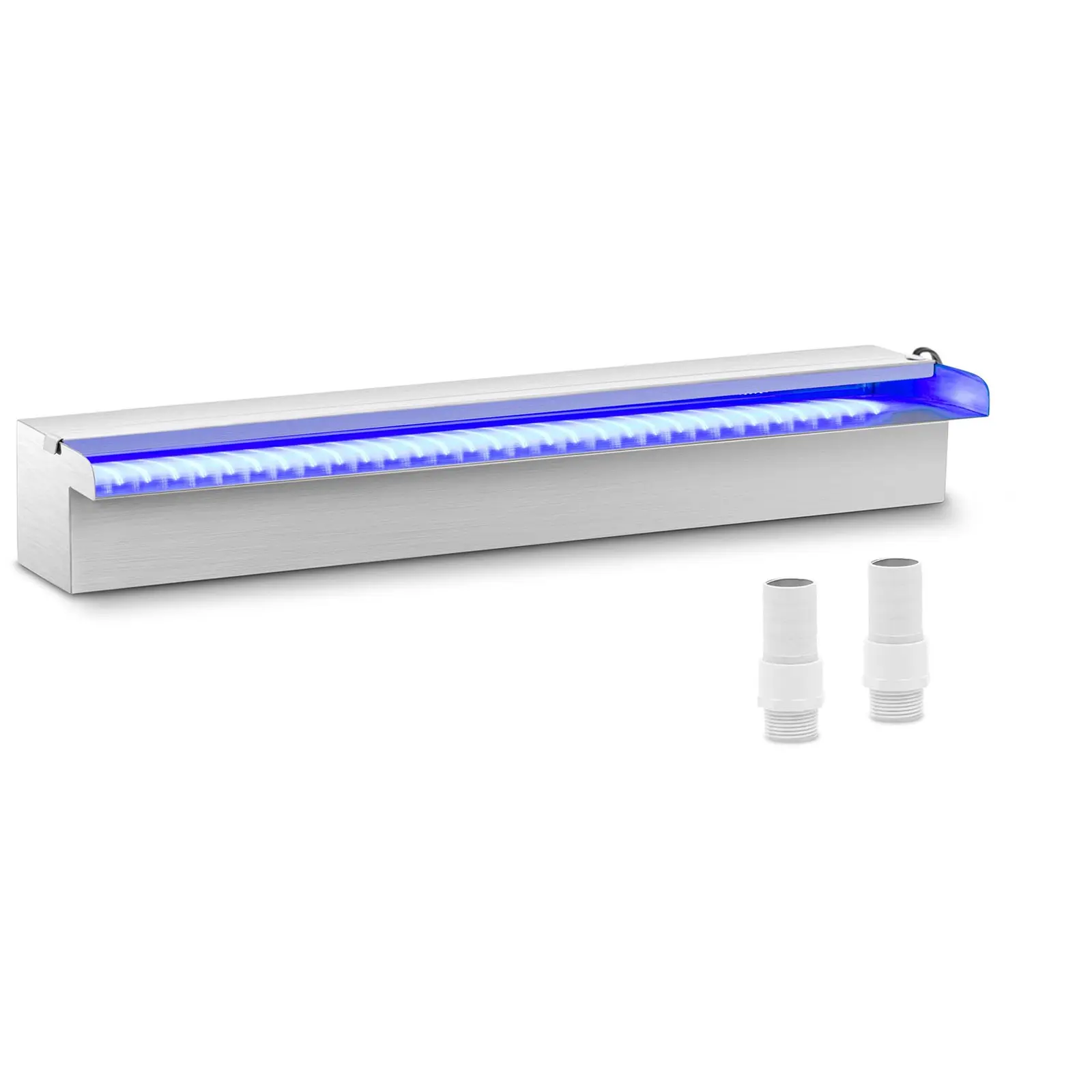 Fontaine de piscine - 60 cm - Éclairage LED - Bleu / Blanc - Rebord ouvert
