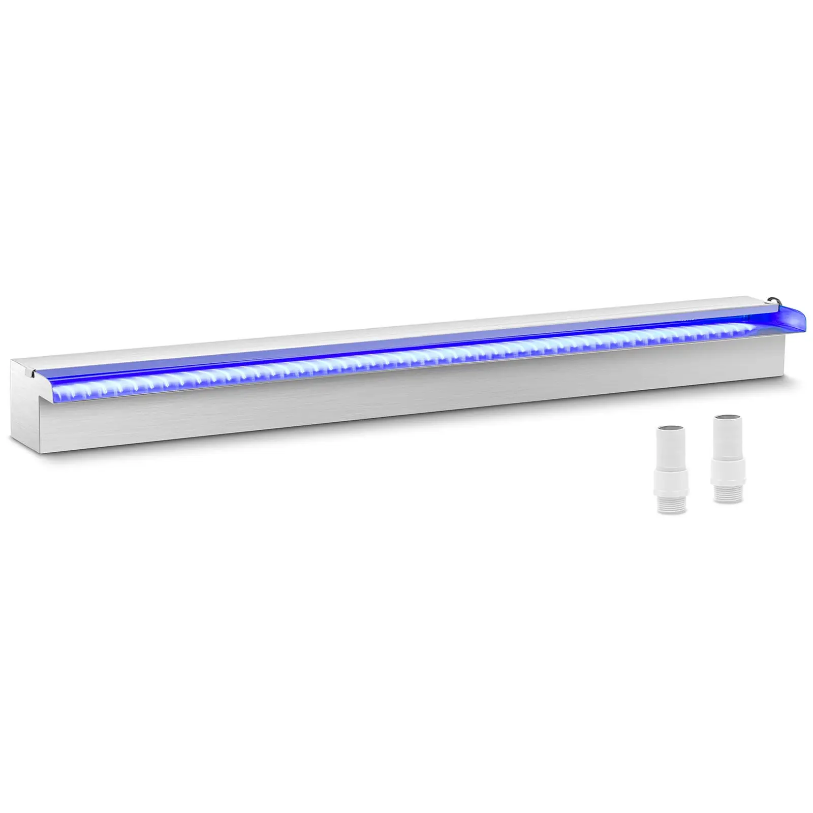 Fontaine de piscine - 90 cm - Éclairage LED - Bleu / Blanc - Rebord ouvert