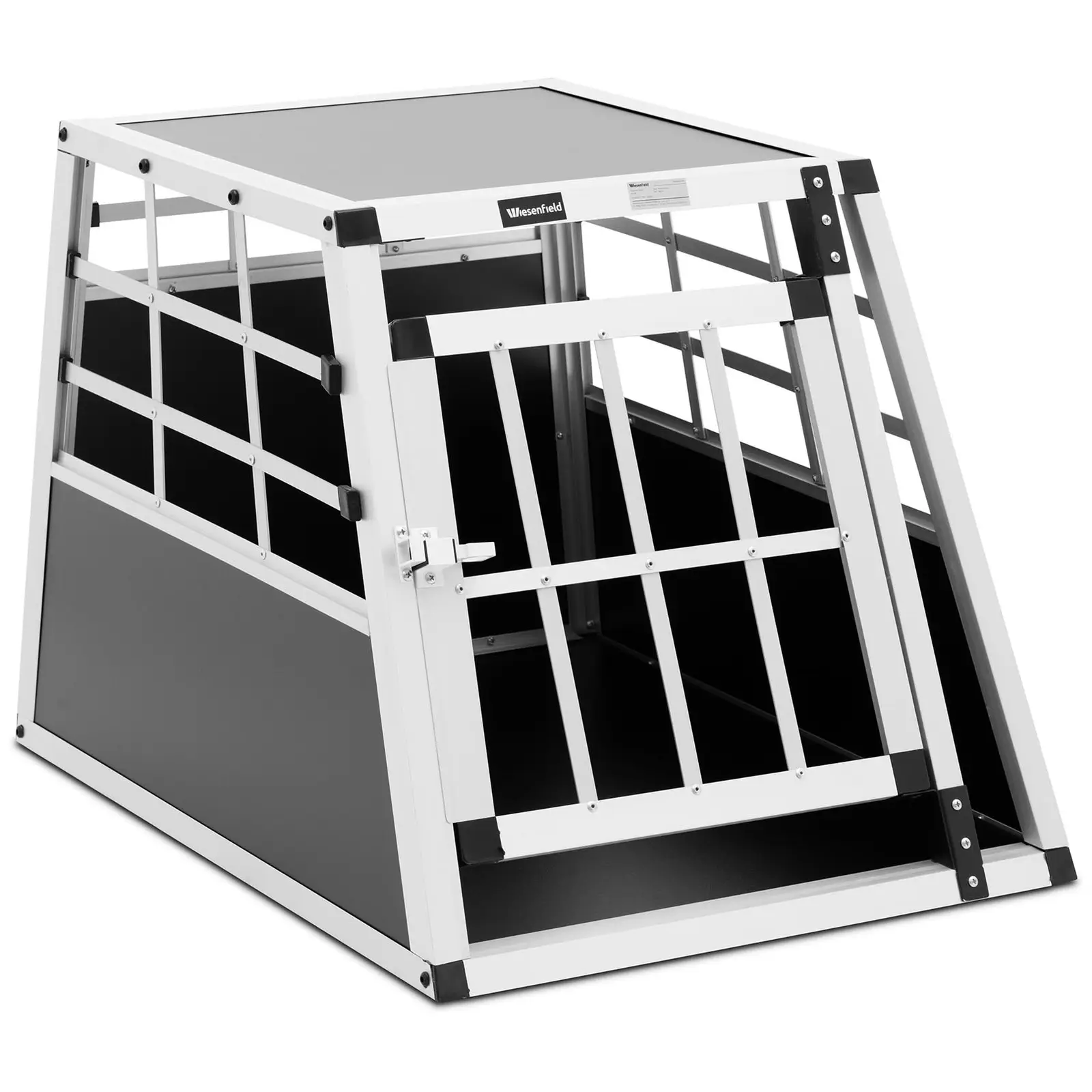 Caisse de transport pour chien - Aluminium - Forme trapèze - 55 x 70 x 50 cm
