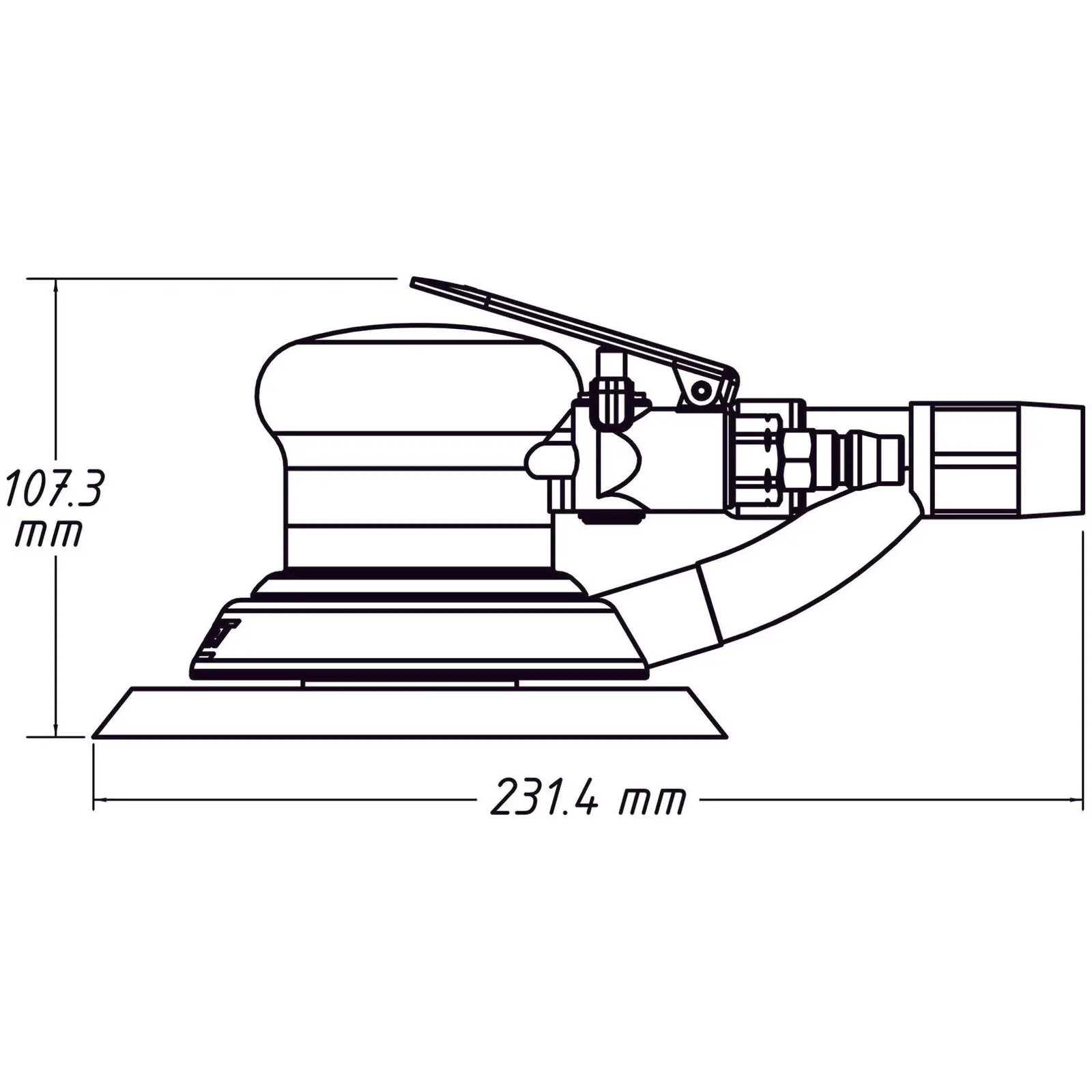 Ponceuse excentrique - 375 W - Ø 150 mm - Vitesse réglable en continu jusqu'à 12.000 tr/min